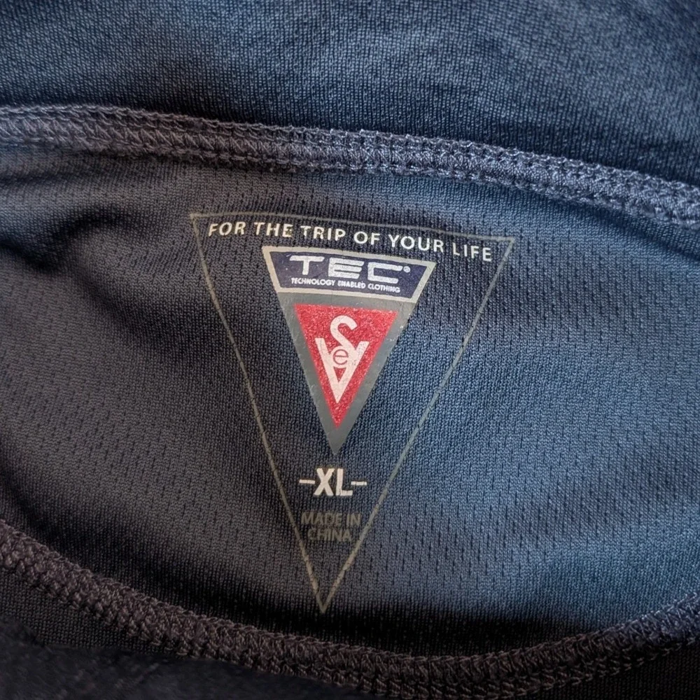 Scottevest TEC Quarter Zip Pullover Mens‎ XL Gray Lightweight Travel Top